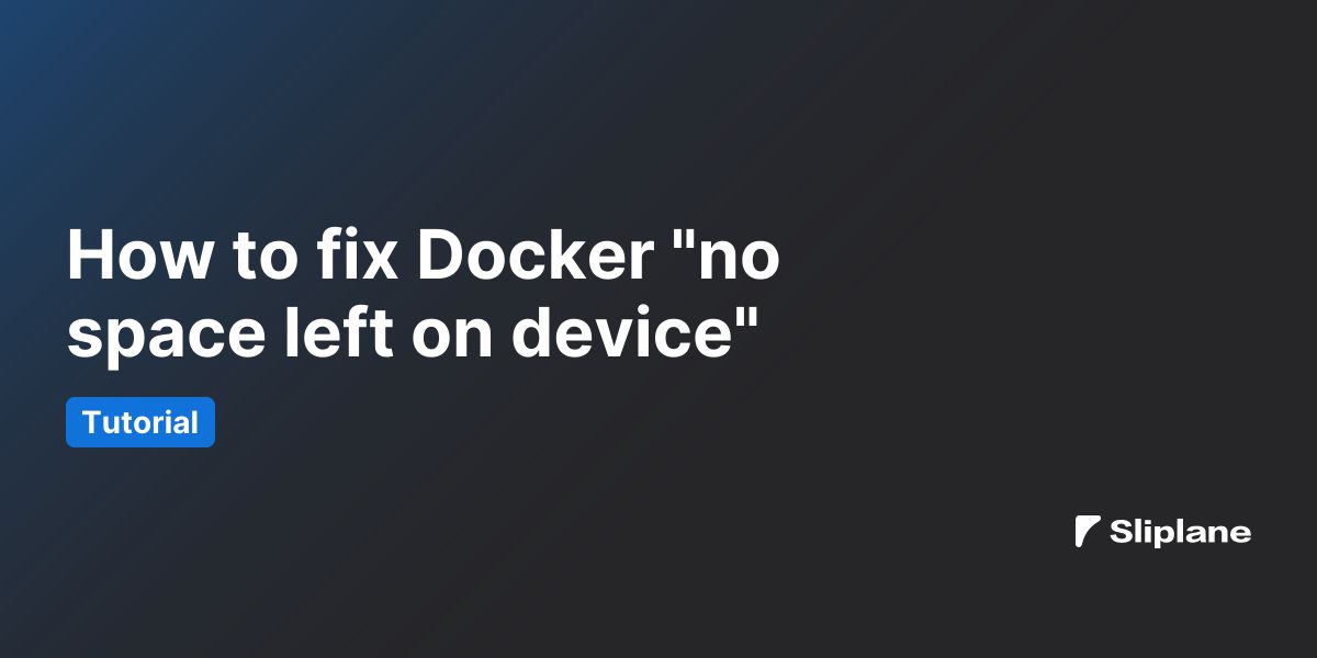 Docker "No Space Left on Device" Fehler beheben