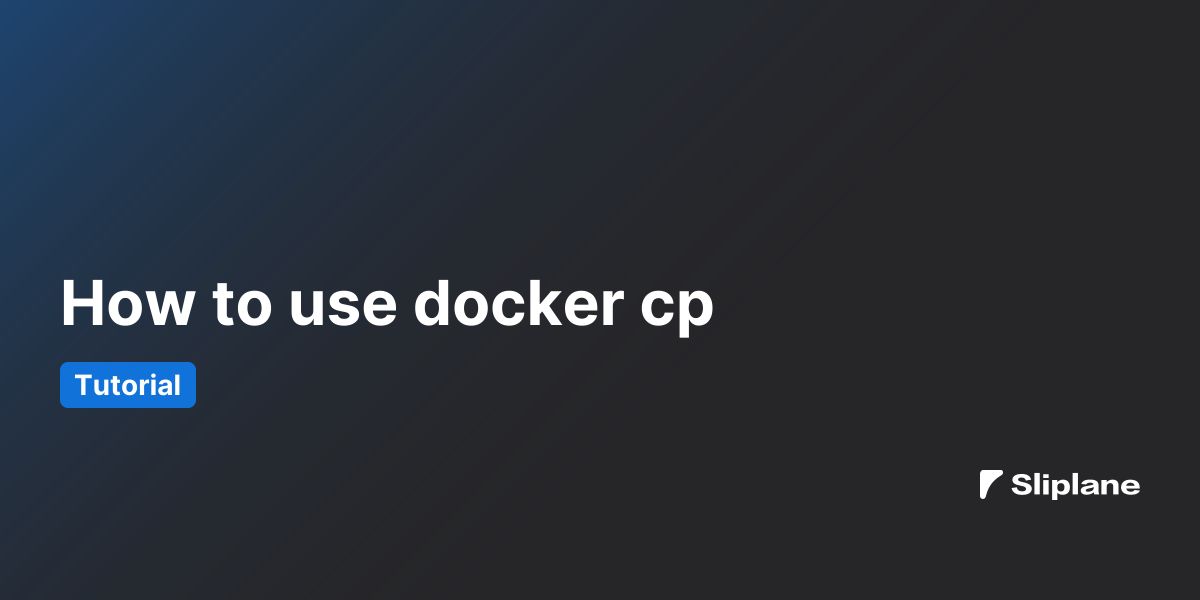 Wie man docker cp verwendet