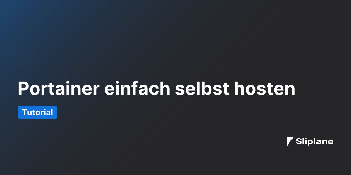 Portainer einfach selbst hosten